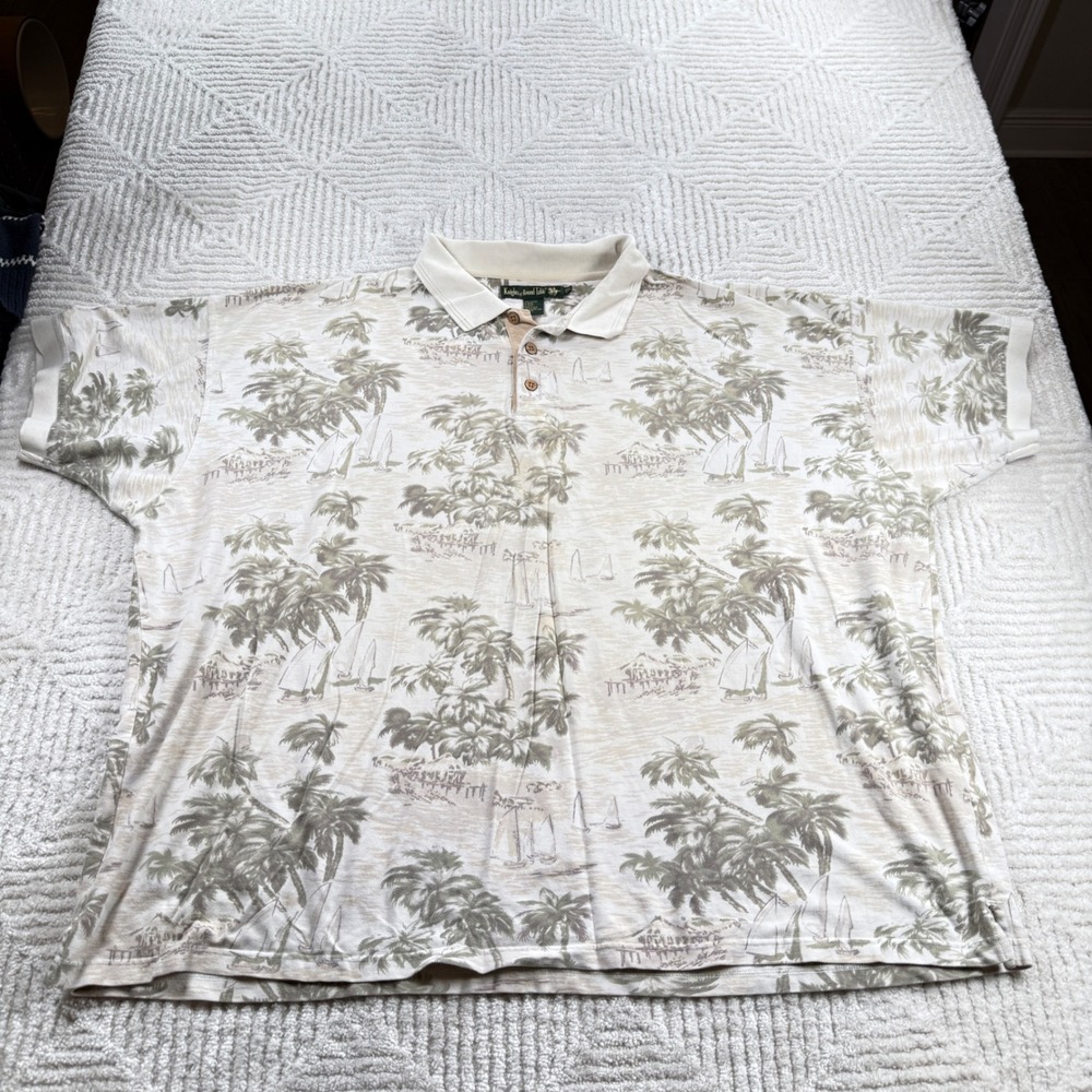 Knights of Round Table Polo Shirt Mens Big 5X Tropical Hawaiian Cruise VTG 00's
